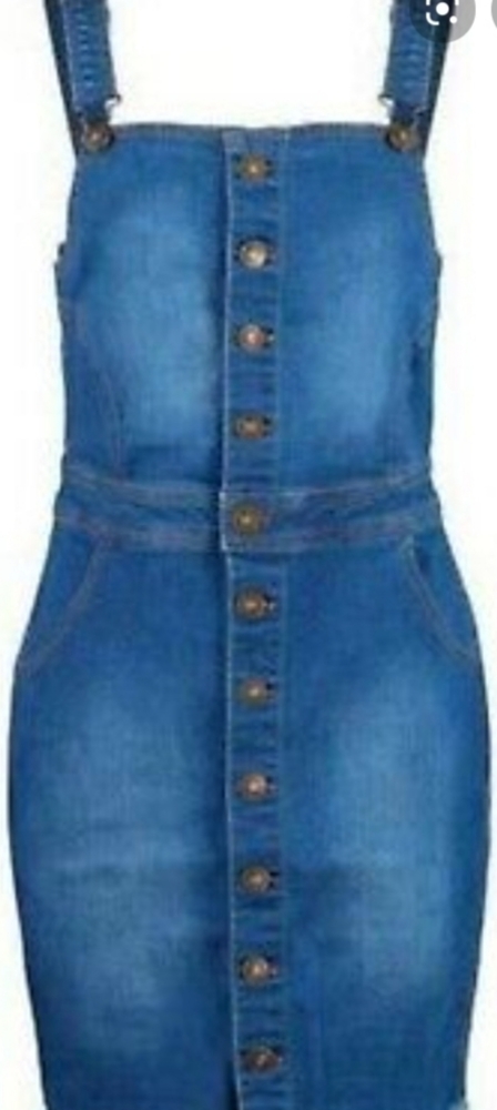 WaxJeans button-up overall dress frayed hem NWT 3x